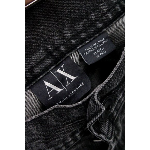 Armani Exchange Jeans Mens Black Denim Medium Washed Skinny Style Cotton Sz 31" - Picture 5 of 10
